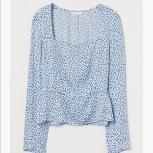 COPY - Square Neck Flower Blouse